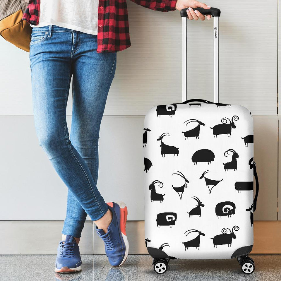 Goat Ram Pattern Cabin Suitcases Luggages