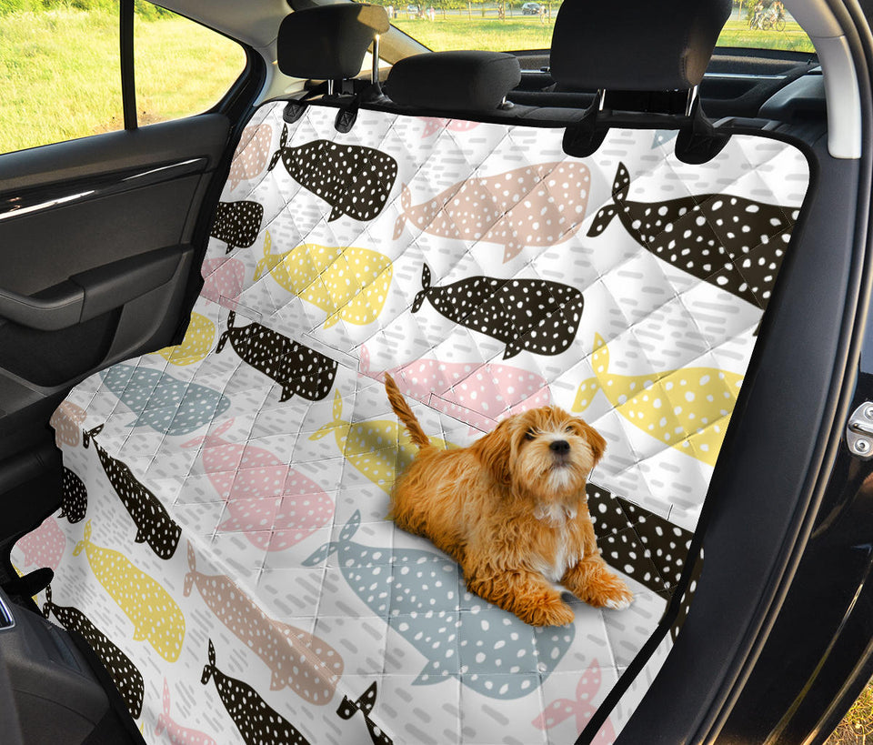 Whale Dot Pattern Dog Car Seat Covers