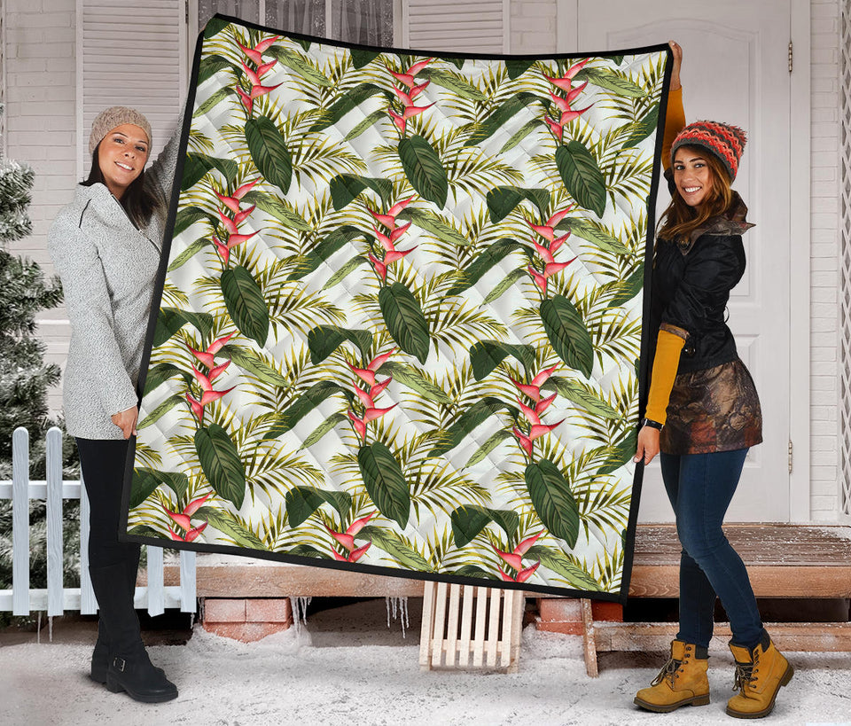 Heliconia Pattern Premium Quilt
