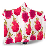 Dragon Fruits Design Pattern Hooded Blanket