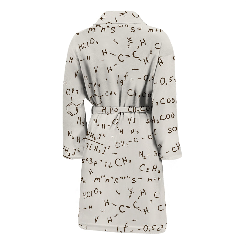 Chemistry Periodic Table Pattern Print Design 04 Men's Bathrobe