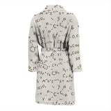 Chemistry Periodic Table Pattern Print Design 04 Men's Bathrobe