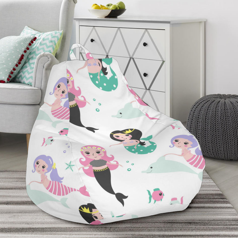 Cute Mermaid Dolphin Fish Starfish Pattern Bean Bag Cover