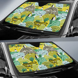 Hand Drawn Windmill Pattern Car Sun Shade