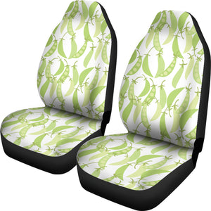 Green Peas Pattern Print Design 03 Universal Fit Car Seat Covers