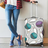 Bowling Ball And Pin Gray Background Cabin Suitcases Luggages