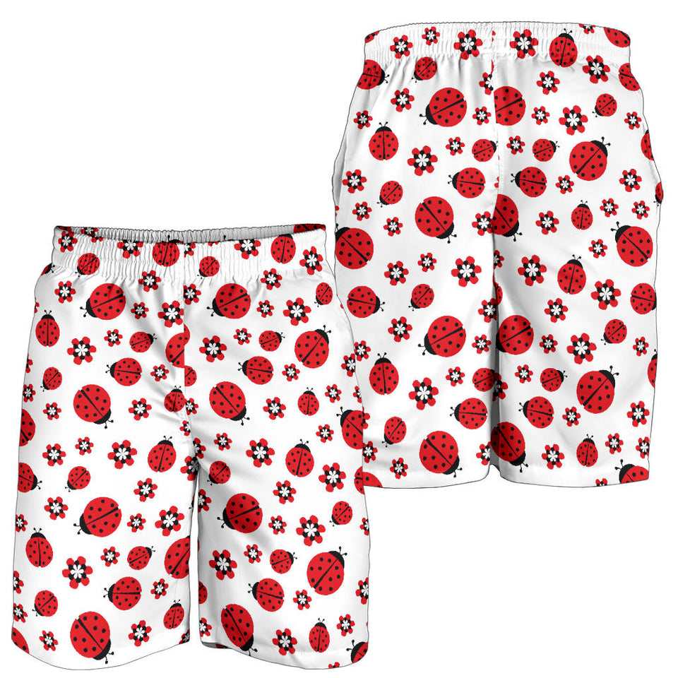 Ladybug Pattern Print Design 04 Men Shorts