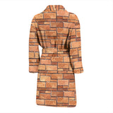 Brick Printed Pattern Print Design 04 Men's Bathrobe
