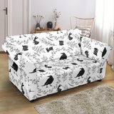 Crows Floral Wreath Rabbit Pattern Loveseat Couch Slipcover