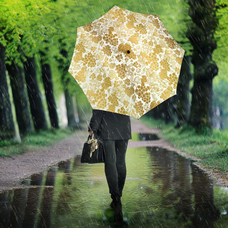 Gold Grape Pattern Umbrella