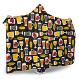 Beer Type Pattern Hooded Blanket