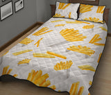 French fries white paper box pattern Quilt Bed Set