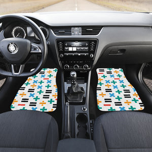 Math Pattern Print Design 05 Front and Back Car Mats