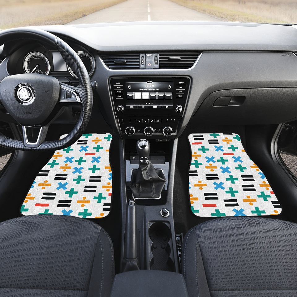 Math Pattern Print Design 05 Front and Back Car Mats