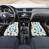 Math Pattern Print Design 05 Front and Back Car Mats
