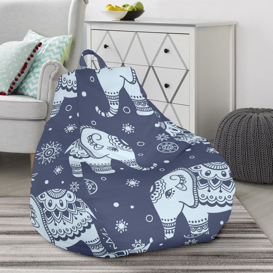 Elephant Tribal Design Pattern Bean Bag Cover