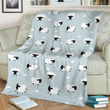 Sheep Polka Dot Cloud Pattern Premium Blanket