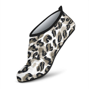 Leopard Skin Print Pattern Aqua Shoes