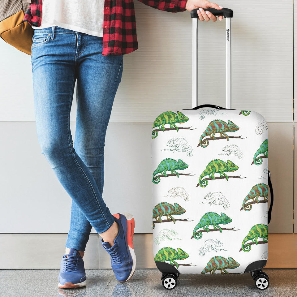 Chameleon Lizard Pattern Luggage Covers