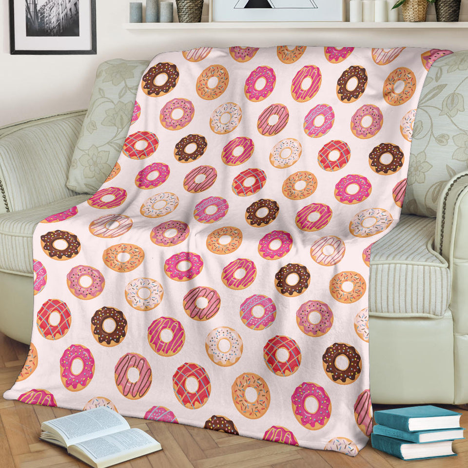 Colorful Donut Pattern Premium Blanket