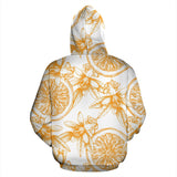 Hand Drawn Orange Fruit Pattern Men Women Pullover Hoodie