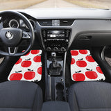 Red Apples White Background Front And Back Car Mats