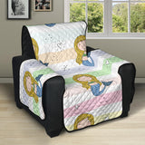 Cute hand drawn mermaid Recliner Cover Protector