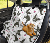 Boston Terrier Dog Hearts Vector Pattern Dog Car Seat Covers