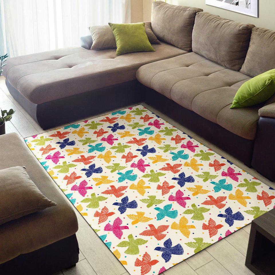 Pigeon Pattern Print Design 01 Area Rug