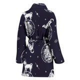 Chihuahua Space Helmet Astronaut Pattern Women'S Bathrobe