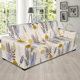 Lavender Modern Pattern Blackground Sofa Slipcover
