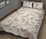 Cool gold moon abstract pattern Quilt Bed Set