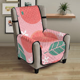 Grapefruit leaves flower pink background Chair Cover Protector