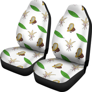 Color Hand Drawn Cocoa Pattern Universal Fit Car Seat Covers