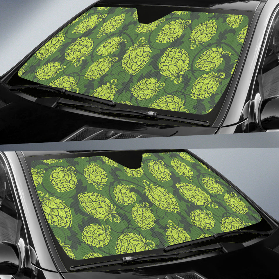 Hop Pattern Hop Cone Background Car Sun Shade