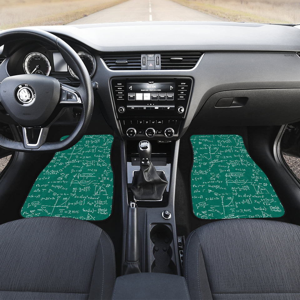 Math Pattern Print Design 01 Front and Back Car Mats