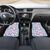 Darts Pattern Print Design 01 Front and Back Car Mats