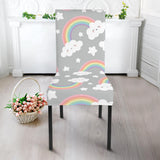 Cute Rainbow Clound Star Pattern Dining Chair Slipcover