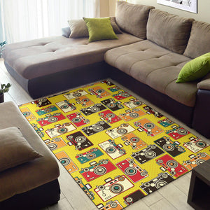 Camera Pattern Print Design 02 Area Rug