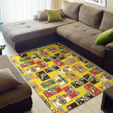 Camera Pattern Print Design 02 Area Rug
