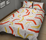 Waterclor boomerang Australian aboriginal ornament Quilt Bed Set