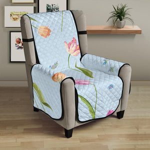 Watercolor Tulips pattern Chair Cover Protector