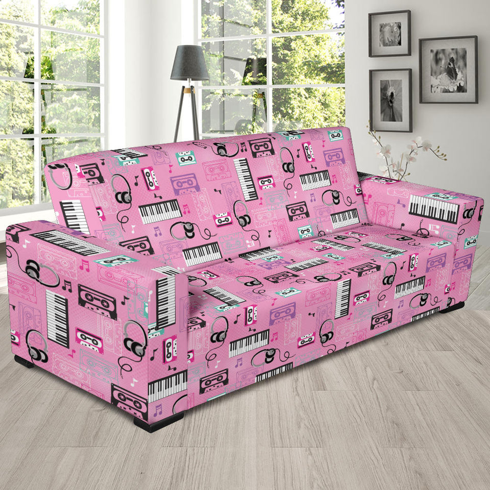 Piano Pattern Print Design 01  Sofa Slipcover
