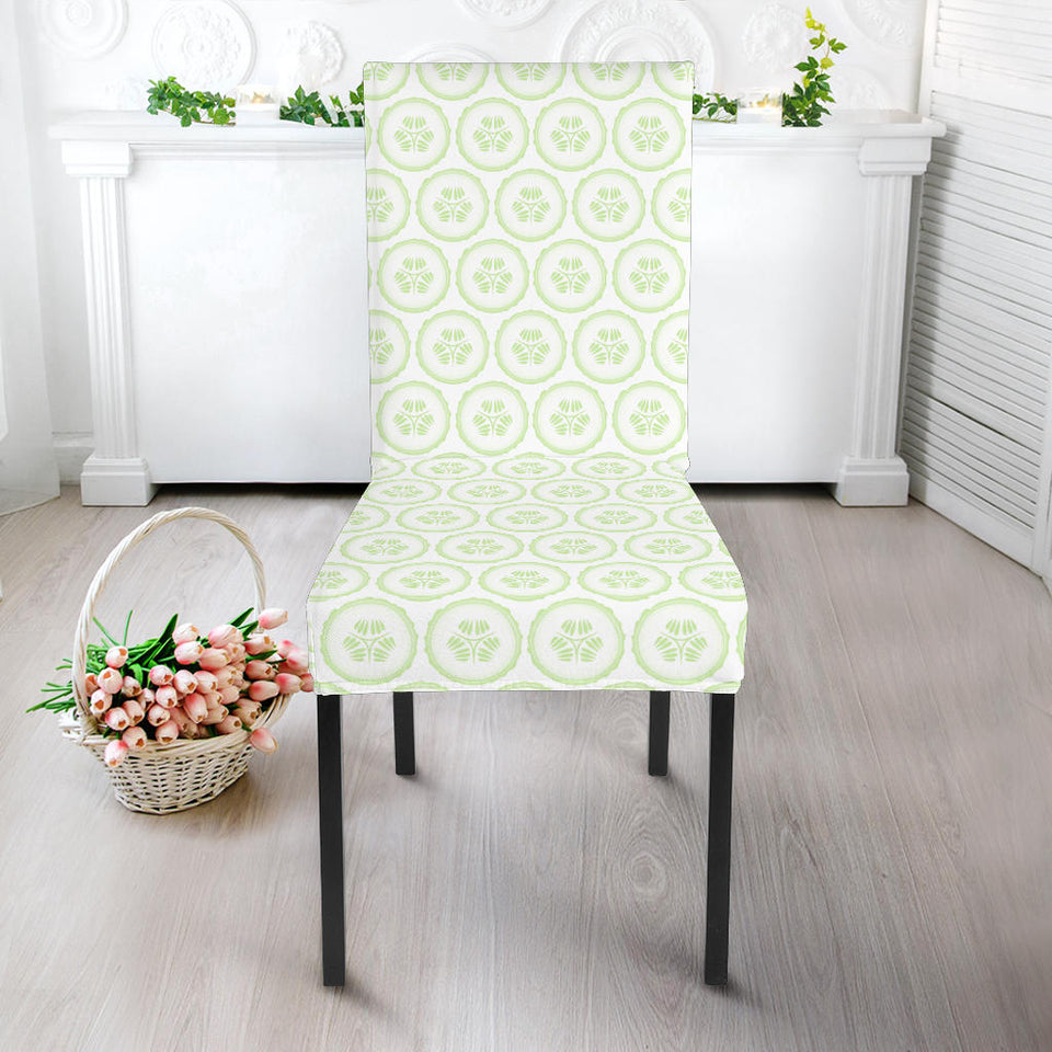 Cucumber Pattern Background Dining Chair Slipcover