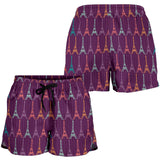 Eiffel Tower Pattern Print Design 05 Women Shorts