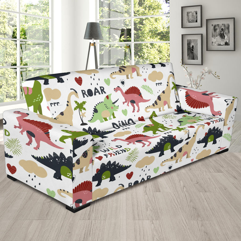 Cute Dinosaurs Pattern Sofa Slipcover