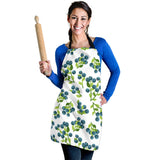 Blueberry White Background Adjustable Apron
