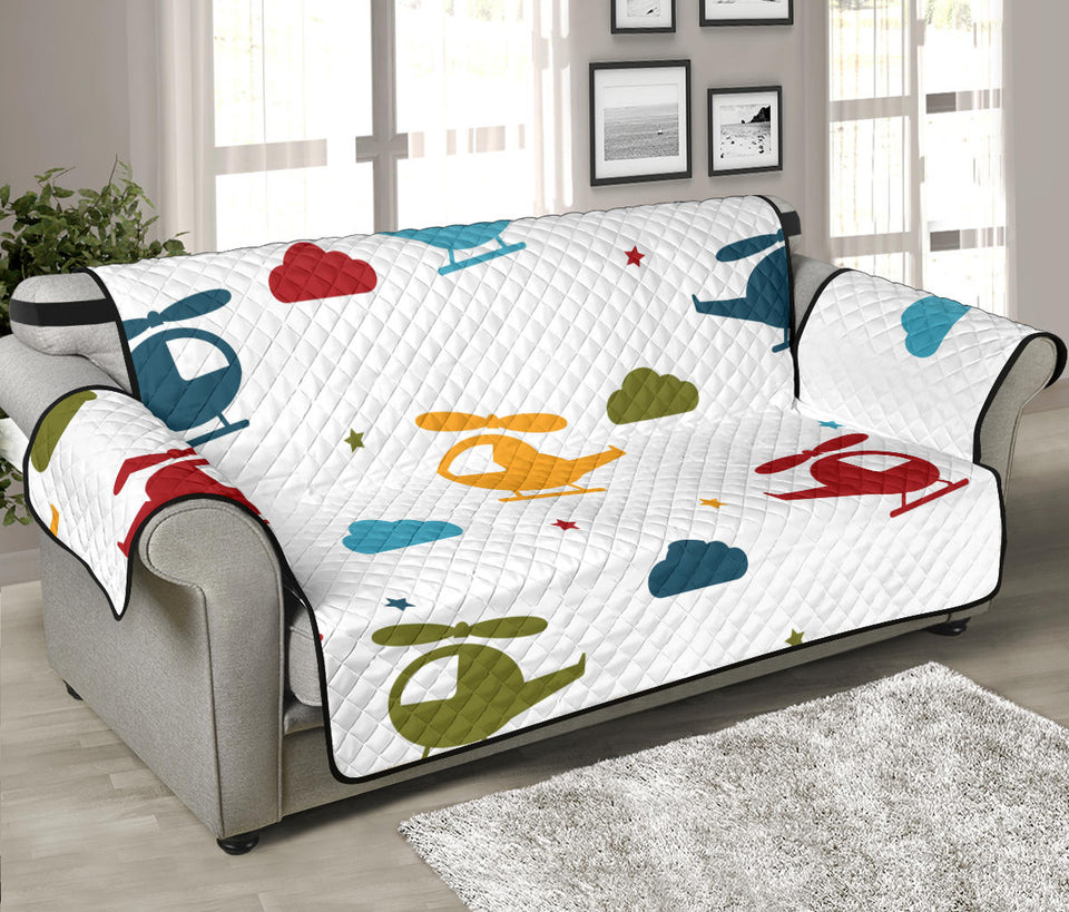 Colorful helicopter pattern Sofa Cover Protector