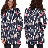 Deers Winter Christmas Pattern Women'S Hoodie Dress