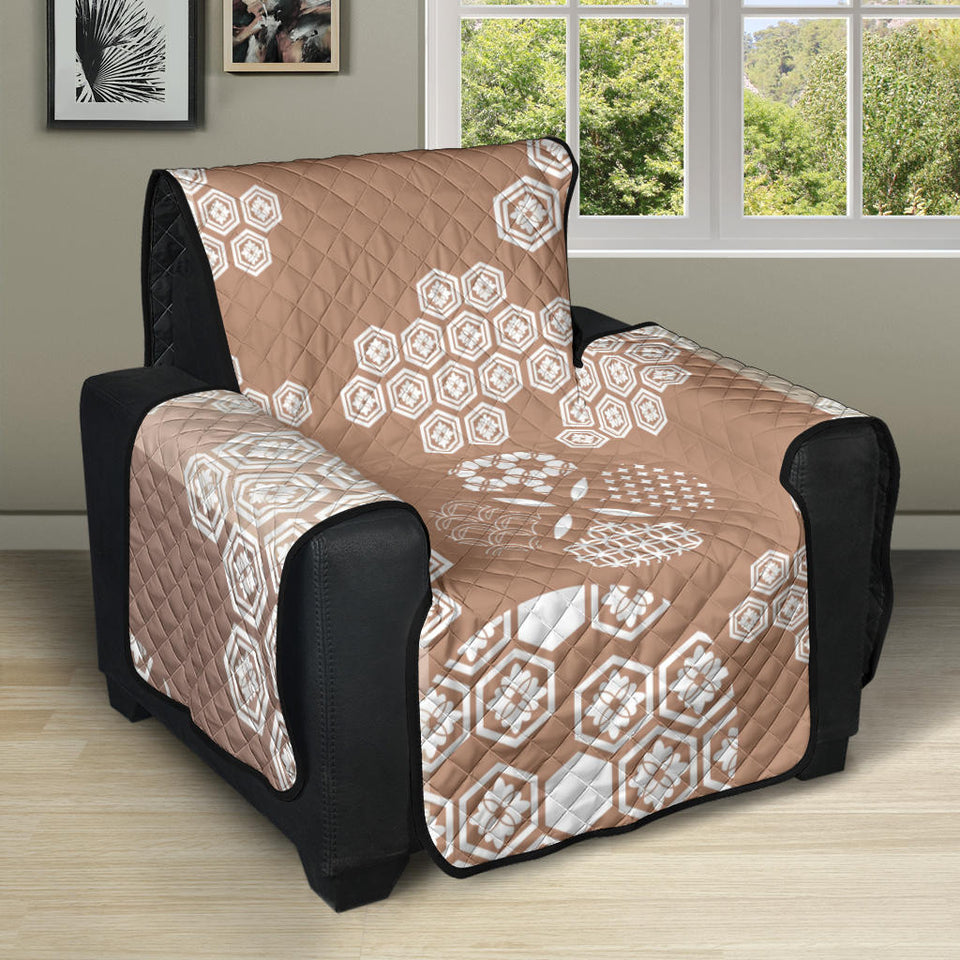 Beautiful hexagon japanese  pattern Recliner Cover Protector